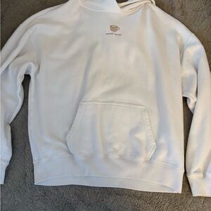 Hollister White Hoodie with Embroidered Detail
